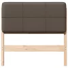  Kárpitozott fejtámla Barna és taupe 90 cm Tömör fenyőfa