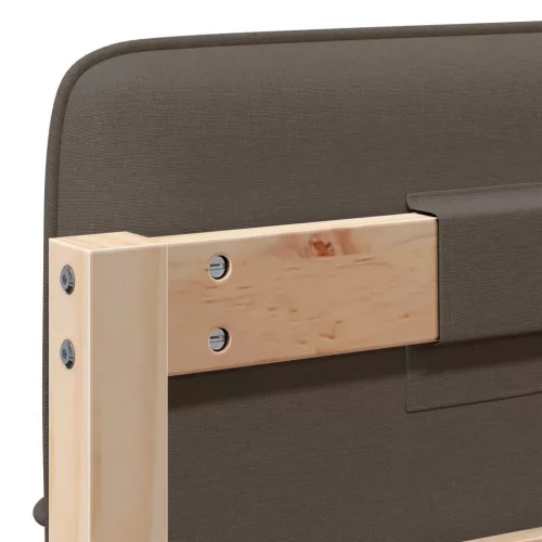  Kárpitozott fejtámla Barna és taupe 90 cm Tömör fenyőfa