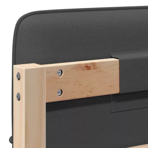  Kárpitozott fejtámla Barna és sötétszürke 80 cm Tömör fenyőfa