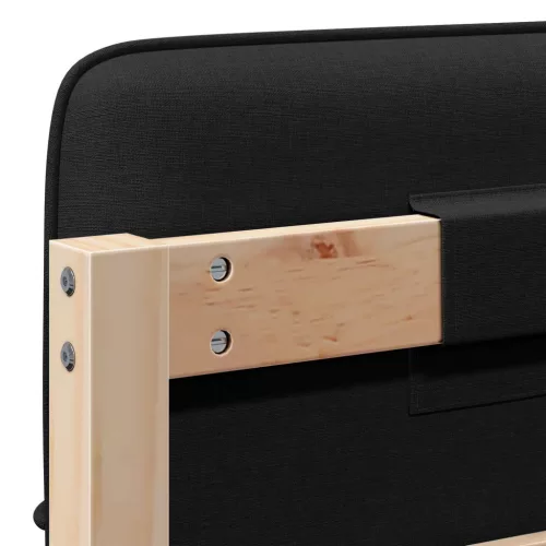  Kárpitozott fejtámla Barna és fekete 80 cm Tömör fenyőfa