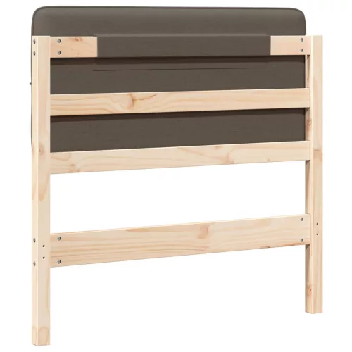  Kárpitozott fejtámla Barna és taupe 80 cm Tömör fenyőfa