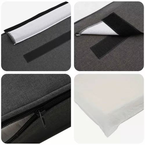  Kárpitozott fejtámla Barna és sötétszürke 75 cm Tömör fenyőfa