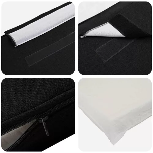  Kárpitozott fejtámla Barna és fekete 75 cm Tömör fenyőfa