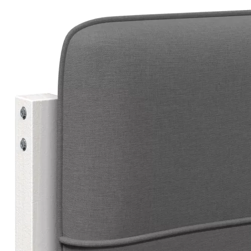  Kárpitozott fejtámla Fehér és világosszürke 75 cm Tömör fenyőfa