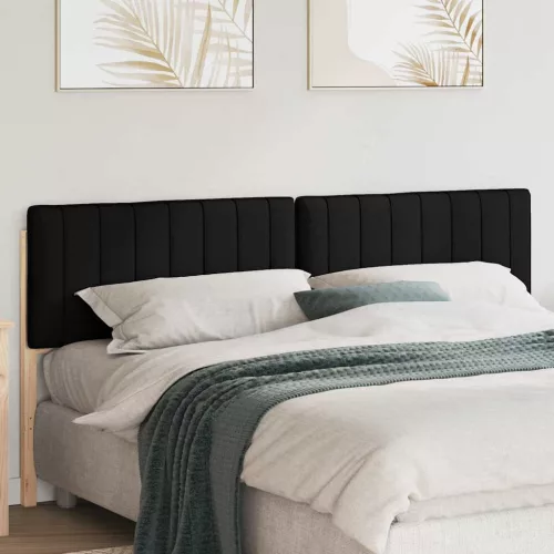  Kárpitozott fejtámla Barna és fekete 200 cm Tömör fenyőfa