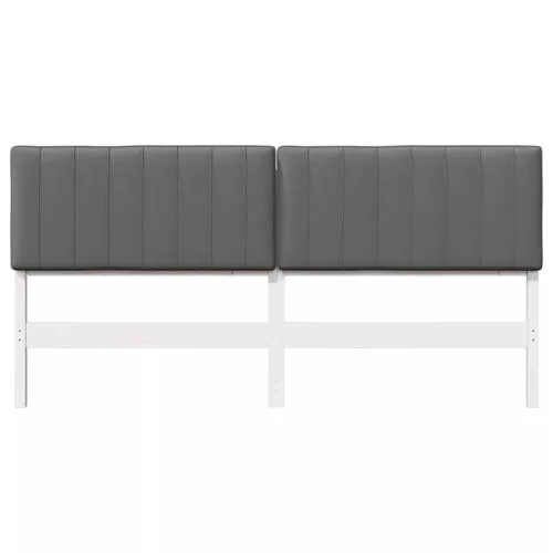  Kárpitozott fejtámla fejtámlával Fehér és világosszürke 180 cm