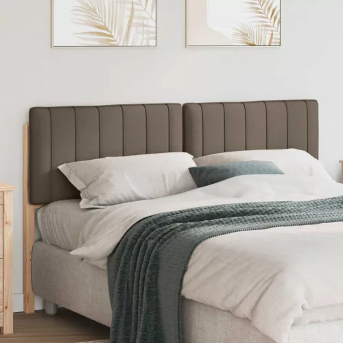  Kárpitozott fejtámla Barna és taupe 150 cm Tömör fenyőfa