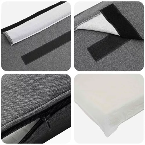  Kárpitozott fejtámla fejtámlával Fehér és világosszürke 150 cm