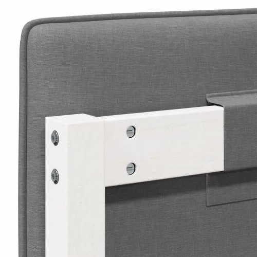  Kárpitozott fejtámla fejtámlával Fehér és világosszürke 150 cm