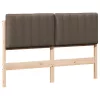  Kárpitozott fejtámla Barna és taupe 135 cm Tömör fenyőfa