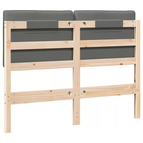  Kárpitozott fejtámla fejtámlával Barna és Világosszürke 120 cm