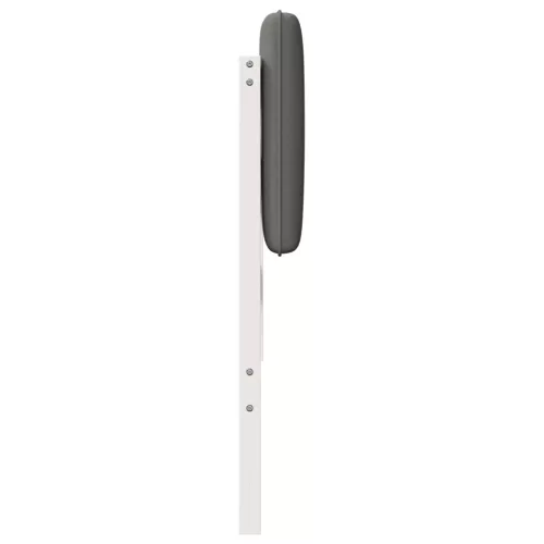  Kárpitozott fejtámla fejtámlával Fehér és világosszürke 120 cm