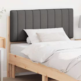    Kárpitozott fejtámla Barna és sötétszürke 100 cm Tömör fenyőfa