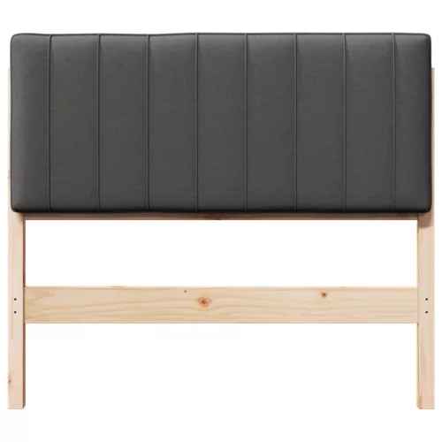  Kárpitozott fejtámla Barna és sötétszürke 100 cm Tömör fenyőfa