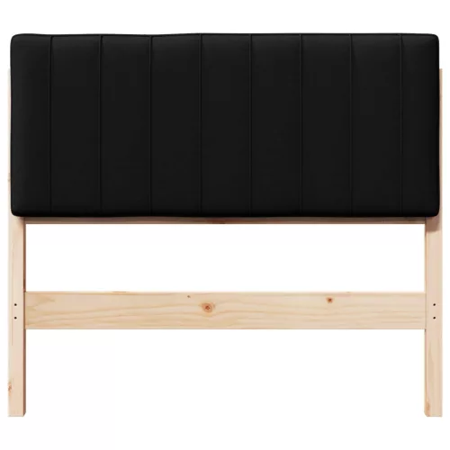  Kárpitozott fejtámla Barna és fekete 100 cm Tömör fenyőfa