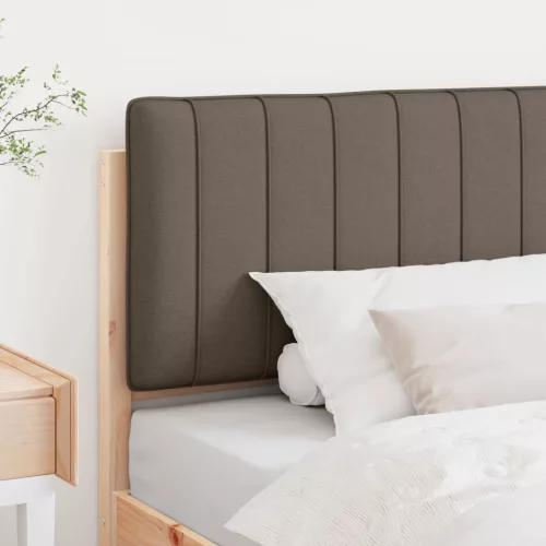  Kárpitozott fejtámla Barna és taupe 100 cm Tömör fenyőfa