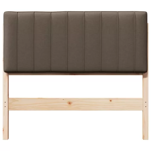  Kárpitozott fejtámla Barna és taupe 100 cm Tömör fenyőfa