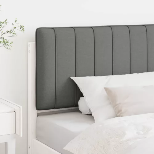  Kárpitozott fejtámla fejtámlával Fehér és világosszürke 100 cm