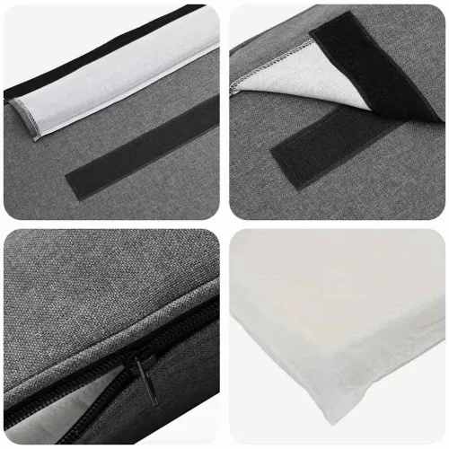  Kárpitozott fejtámla Barna és Világosszürke 90 cm Tömör fenyőfa