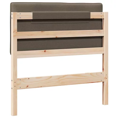  Kárpitozott fejtámla Barna és taupe 75 cm Tömör fenyőfa