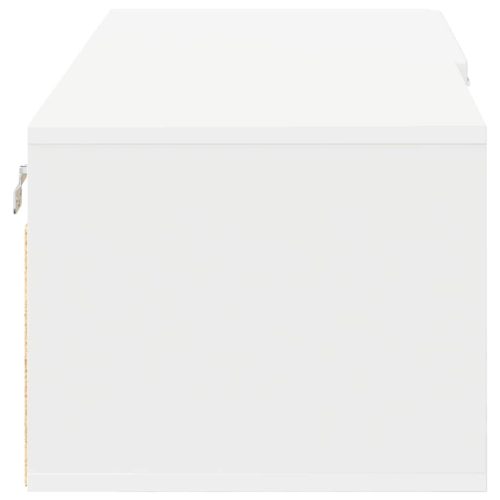  TV szekrény fiókkal polcokkal Fehér 100.5 x 39 x 30 cm Faanyag