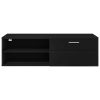  TV szekrény fiókkal polcokkal Fekete 100.5 x 39 x 30 cm Faanyag