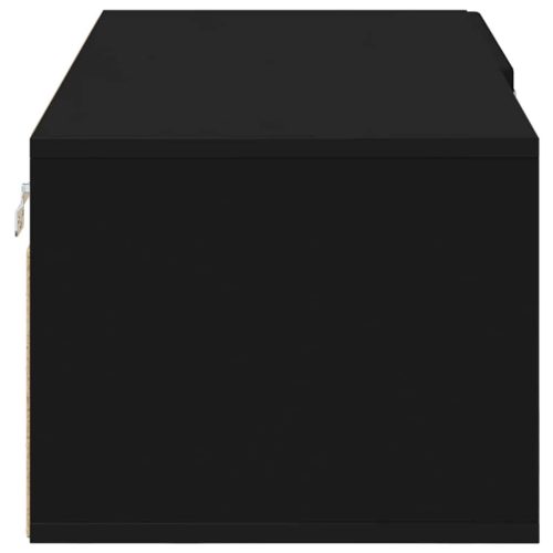  TV szekrény fiókkal polcokkal Fekete 100.5 x 39 x 30 cm Faanyag