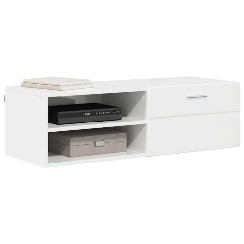  TV szekrény fiókkal Beton szürke 100.5 x 39 x 30 cm Faanyag