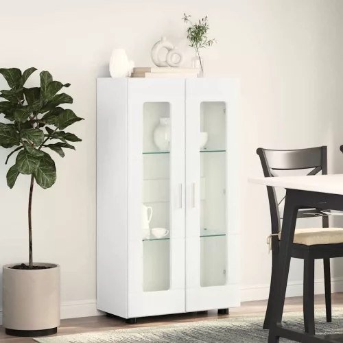  Széf polcokkal tárolóval Fehér 55,5 x 29 x 100 cm Faanyag