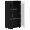  Széf polcokkal tárolóval Fekete 55,5 x 29 x 100 cm Faanyag