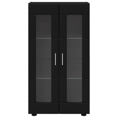  Széf polcokkal tárolóval Fekete 55,5 x 29 x 100 cm Faanyag