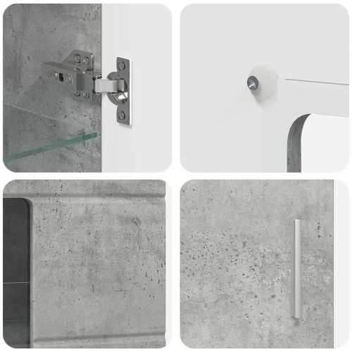  Széf polcokkal ajtóval Beton Szürke 55,5 x 29 x 100 cm Faanyag