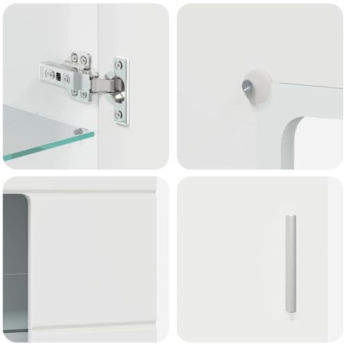  Széf polcokkal Magas Fényű Fehér 55,5 x 29 x 100 cm Faanyag