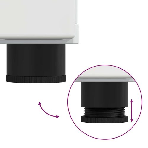  Széf polcokkal Magas Fényű Fehér 55,5 x 29 x 100 cm Faanyag