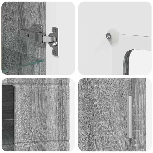  Széf polcokkal ajtóval Szürke Sonoma 55,5 x 29 x 100 cm Faanyag