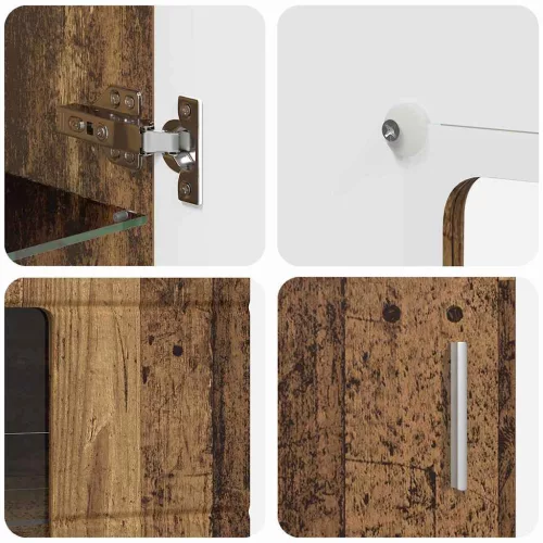  Széf polcokkal tárolóval Öreg fa 55,5 x 29 x 100 cm Faanyag