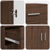  Széf fiókkal tárolóval barna tölgy 88.5 x 30.5 x 73 cm Faanyag