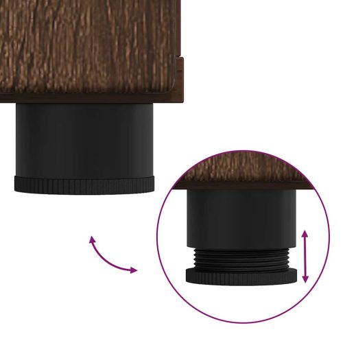  Széf fiókkal tárolóval barna tölgy 88.5 x 30.5 x 73 cm Faanyag