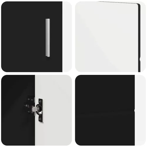  Széf polcokkal tárolóval Fekete 88,5 x 30,5 x 55,5 cm Faanyag