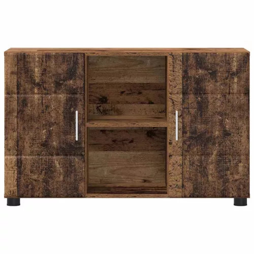  Széf polcokkal tárolóval Öreg fa 88,5 x 30,5 x 55,5 cm Faanyag