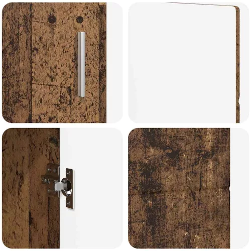  Széf polcokkal tárolóval Öreg fa 88,5 x 30,5 x 55,5 cm Faanyag