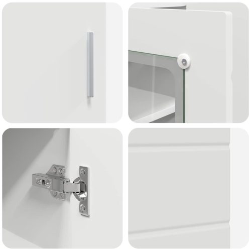  Széf polcokkal tárolóval Fehér 55.5 x 29 x 100 cm Faanyag