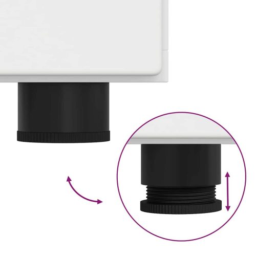  Széf polcokkal tárolóval Fehér 55.5 x 29 x 100 cm Faanyag