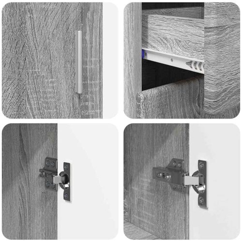  Széf polcokkal Szürke Sonoma 88,5 x 30,5 x 73 cm Faanyag