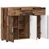  Széf polcokkal tárolóval Öreg fa 88,5 x 30,5 x 73 cm Faanyag