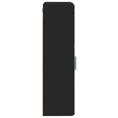  Fürdőszobai faliszekrény TULUM Fekete 37 x 24,5 x 86 cm Faanyag