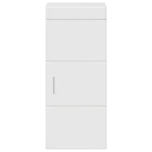  Fürdőszobai faliszekrény TULUM Magas Fényű Fehér Faanyag