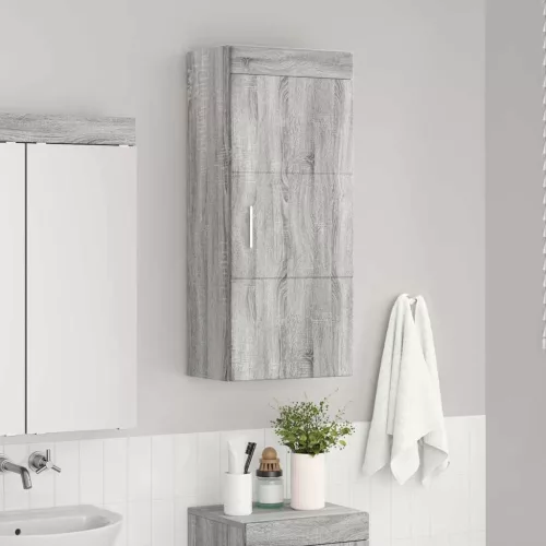  Fürdőszobai faliszekrény TULUM Szürke Sonoma 37 x 24,5 x 86 cm