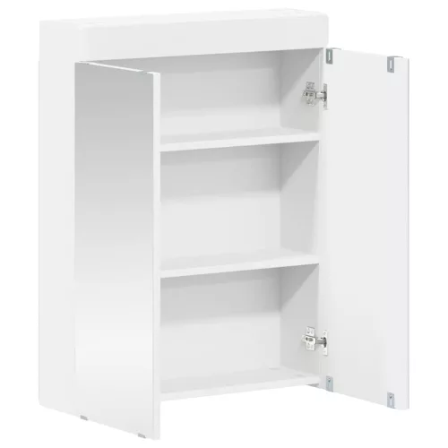  Fürdőszobai tükörszekrény TULUM Fehér 60 x 16,5 x 78 cm Faanyag