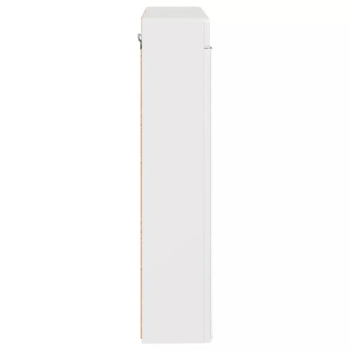  Fürdőszobai tükörszekrény TULUM Magas Fényű Fehér Faanyag